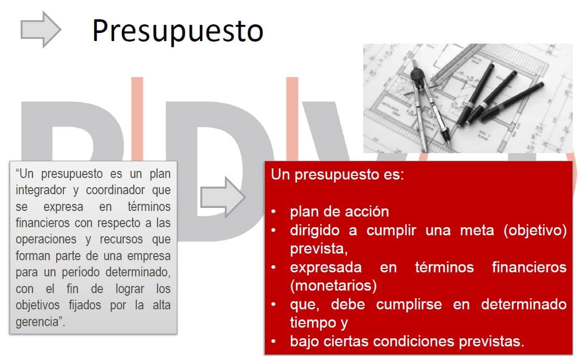 Presupuesto, gestión administrativa, control, planeación financiera